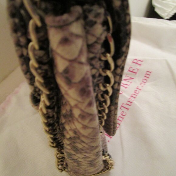 Elaine Turner Nala Python-Embossed Shoulder Bag - Picture 8 of 11